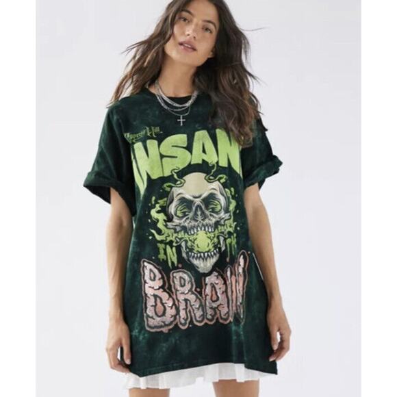New Urban Outfitters Insane In The Membrane T -Shirt Dress - Picture 1 of 7